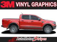 Detailed view of 2019-2023 Ford Ranger NOMAD Lower Rocker Panel Stripes Door Accent Vinyl Graphic 3M Decal
