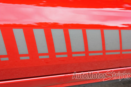 Detailed view of 2019-2023 Ford Ranger NOMAD Lower Rocker Panel Stripes Door Accent Vinyl Graphic 3M Decal