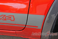 Detailed view of 2019-2023 Ford Ranger NOMAD Lower Rocker Panel Stripes Door Accent Vinyl Graphic 3M Decal