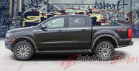 Detailed view of 2019-2023 Ford Ranger UPROAR Upper Body Door Stripes Accent Decals Vinyl Graphics Kits 3M