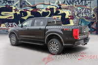 Detailed view of 2019-2023 Ford Ranger UPROAR Upper Body Door Stripes Accent Decals Vinyl Graphics Kits 3M