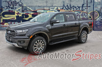 Detailed view of 2019-2023 Ford Ranger UPROAR Upper Body Door Stripes Accent Decals Vinyl Graphics Kits 3M