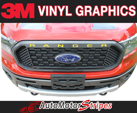 Ford Ranger GRILL LETTERS Decals Name Text Vinyl Graphics Kit fits 2019 2020 2021 2022 2023