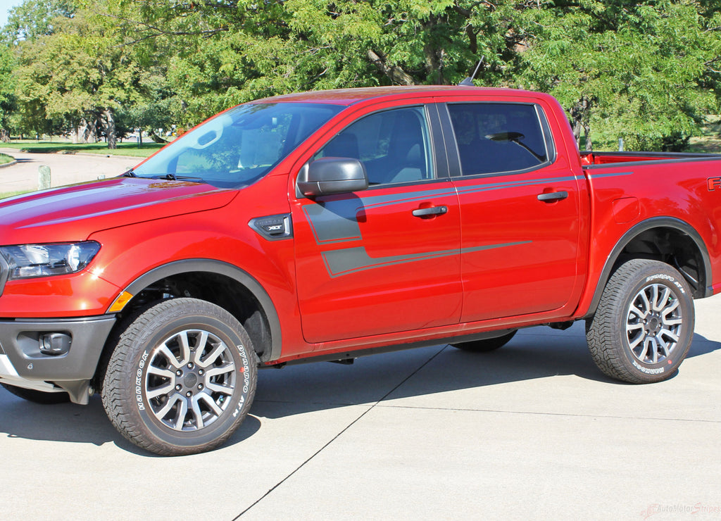 2019-2023 Ford Ranger STRIKER Side Body Door Stripes Accent Decals Vinyl Graphics Kits 3M