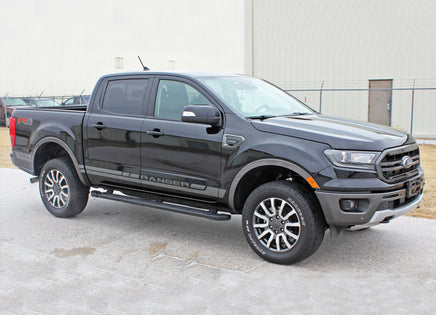 Detailed view of 2019-2023 Ford Ranger RAPID Lower Rocker Panel Stripes Door Accent Vinyl Graphic 3M Decal