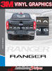 Ford Ranger TAILGATE LETTERS Decals Name Text Vinyl Graphics Kit fits 2019 2020 2021 2022 2023