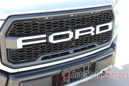 Ford Raptor Grill  Decals VELOCITOR GRILL Front Letter Text Decals Vinyl Graphics Kit 2018 2019 2020