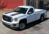 2014-2016 2017 GMC Sierra Rally OE Factory Style Edition Truck Hood Tailgate Racing Stripes Vinyl Graphics - Front Hood View