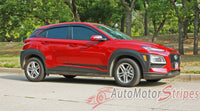 2018-2023 Hyundai Kona SPIRE Solid Color Rocker Panel and Upper Accent Vinyl Graphics Stripes Decals Kit
