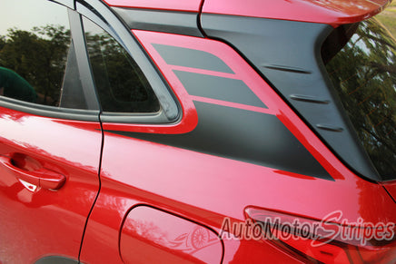 2018-2023 Hyundai Kona SPIRE Solid Color Rocker Panel and Upper Accent Vinyl Graphics Stripes Decals Kit