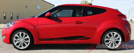 2011-2017 Hyundai Veloster Mentum Lower Rocker Panel Accent Vinyl Graphics 3M Stripes Decals