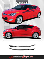 2011-2017 Hyundai Veloster Rush Upper Body Accent Door Panel Vinyl Graphics 3M Striping Decals