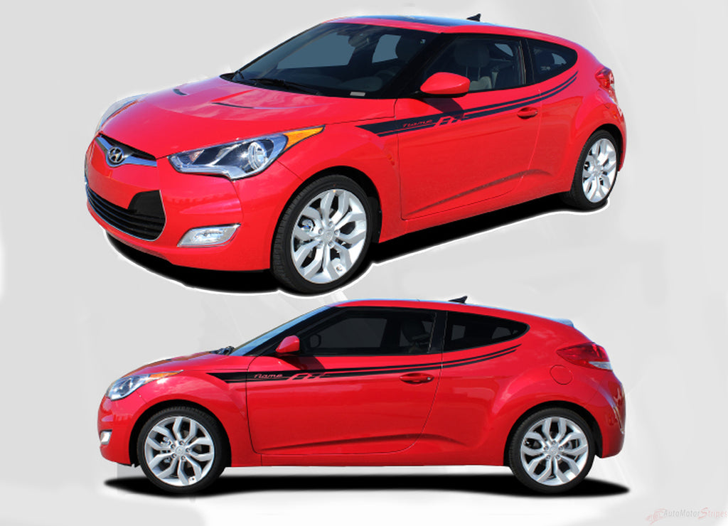 2011-2018 Hyundai Veloster Rush Upper Body Accent Door Panel Vinyl Graphics 3M Striping Decals