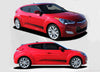 2011-2017 Hyundai Veloster Strike Lower Rocker Panel Accent 3M  Vinyl Graphics Striping Decals