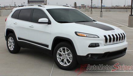 2014 Detailed view of 2015-2025  Jeep Cherokee Brave Lower Rocker Panel Accent Vinyl Decal Graphic 3M Stripes