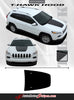 2014 2015 2016 2017 2018 2019 2020 2021 2022 2023 2024 Jeep Cherokee T-Hawk Factory OEM Trailhawk Style Center Hood Blackout Vinyl Decal Graphic Stripes