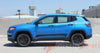 Detailed view of 2017-2025 Jeep Compass Stripes Vinyl Graphics Decals Lower Door Rocker Line Accent 3M Course