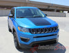 Detailed view of 2017-2025 Jeep Compass Hood Stripes Vinyl Graphics Decals Accent 3M Bearing