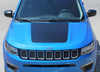 Detailed view of 2017-2025 Jeep Compass Hood Stripes Vinyl Graphics Decals Accent 3M Bearing