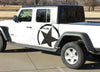 Detailed view of 2021-2026 Jeep Gladiator Alpha Side Star Decal OEM Factory Style Body Vinyl Graphic Stripes Kit
