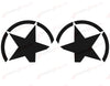Detailed view of 2021-2026 Jeep Gladiator Alpha Side Star Decal OEM Factory Style Body Vinyl Graphic Stripes Kit