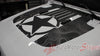 Detailed view of 2021-2025 Jeep Gladiator Star Hood Decal JOURNEY DIGITAL Hood Vinyl Graphic Stripes Kit