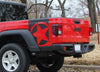Detailed view of 2021-2026 Jeep Gladiator Side Star Decals Boot Strap Body Vinyl Graphic Stripes Kit