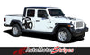 Detailed view of 2021-2026 Jeep Gladiator Legend Side Star Decal OEM Factory Style Body Vinyl Graphic Stripes Kit