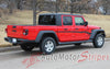 Detailed view of 2021-2026 Jeep Gladiator Side Vinyl Graphics MEZZO Side Decal Factory Style Body Stripes Kit