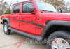 Detailed view of 2021-2025 Jeep Gladiator Side Vinyl Graphics MEZZO Side Decal Factory Style Body Stripes Kit