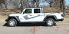 Detailed view of 2021-2025 Jeep Gladiator Side Vinyl Graphics PARAMOUNT DIGITAL Side Decal OEM Factory Style Body Stripes Kit