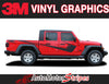 2020 2021 2022 2023 Jeep Gladiator Side Vinyl Graphics PARAMOUNT SOLID Side Decal OEM Factory Style Body Stripes Kit