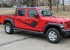 Detailed view of 2021-2026 Jeep Gladiator Side Vinyl Graphics PARAMOUNT SOLID Side Decal OEM Factory Style Body Stripes Kit