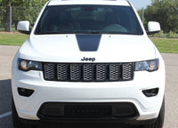 2011-2021 Jeep Grand Cherokee Hood Decal Pathway Center Blackout Vinyl Graphic Stripes