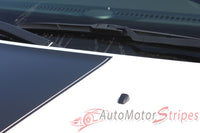 Detailed view of 2011-2021 Jeep Grand Cherokee Hood Decal Pathway Center Blackout Vinyl Graphic Stripes