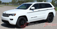Detailed view of 2011-2021 Jeep Grand Cherokee Side Door Decal Pathway Pin Stripe Vinyl Graphic Stripes