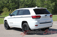 Detailed view of 2011-2021 Jeep Grand Cherokee Side Door Decal Pathway Pin Stripe Vinyl Graphic Stripes