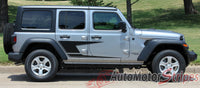 Detailed view of 2018-2026 Jeep Wrangler JL Advance Side Door Decals Vinyl Graphic Stripes Kit