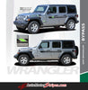 2018 2019 2020 2021 2022 2023 2024 Jeep Wrangler JL Bypass Side Door Decals Vinyl Graphic Body Stripes Kit