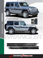 2018-2026 Jeep Wrangler JL Havoc Side Door Decals Vinyl Graphic Body Stripes Kit