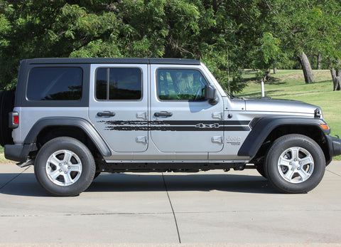 2018-2026 Jeep Wrangler JL Havoc Side Door Decals Vinyl Graphic Body Stripes Kit
