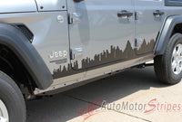 Detailed view of 2018-2026 Jeep Wrangler JL Scape Side Door Decals Vinyl Graphic Stripes Kit
