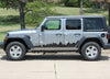 Detailed view of 2018-2025  Jeep Wrangler JL Scape Side Door Decals Vinyl Graphic Stripes Kit