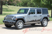 Detailed view of 2018-2026 Jeep Wrangler JL Scape Side Door Decals Vinyl Graphic Stripes Kit