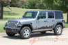 Detailed view of 2018-2025  Jeep Wrangler JL Scape Side Door Decals Vinyl Graphic Stripes Kit