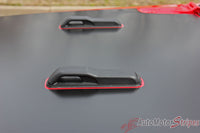 Detailed view of 2021-2026 Jeep Gladiator Sport Hood OEM Factory Style Hood Blackout Vinyl Decal Graphic Stripes