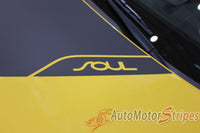 Kia Soul Hood Decals and Rear Body Vinyl Graphic Stripes Kit