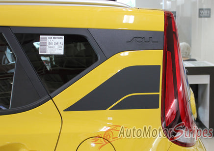 2024 Kia Soul Hood Decals and Rear Body Vinyl Graphic Stripes Kit