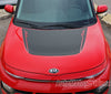 Detailed view of 2020-2025 Kia Soul Hood Decals Souled Hood Vinyl Graphic Stripes Kit