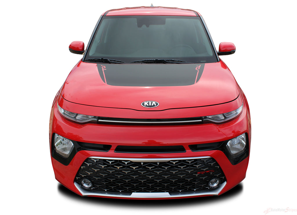 2020-2024 Kia Soul Hood Decals Souled Hood Vinyl Graphic Stripes Kit